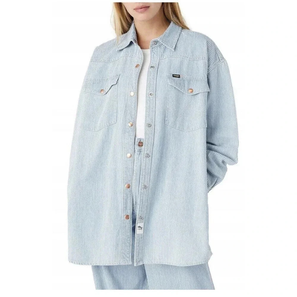 Wrangler Women’s Jumbo Denim Shirt Jacket Size L